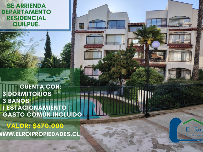 SE ARRIENDA DEPARTAMENTO RESIDENCIAL